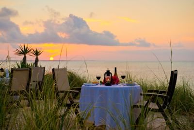 Evening outdoor dine in at Windsong Resort On The Reef