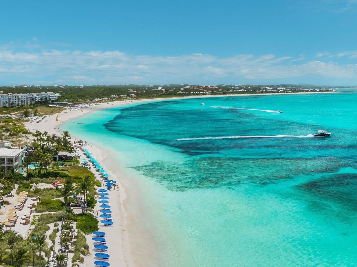 435’ of Grace Bay Beach at Windsong Resort On The Reef