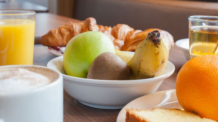 A warm breakfast served at Hotel Rouen South Oissel
