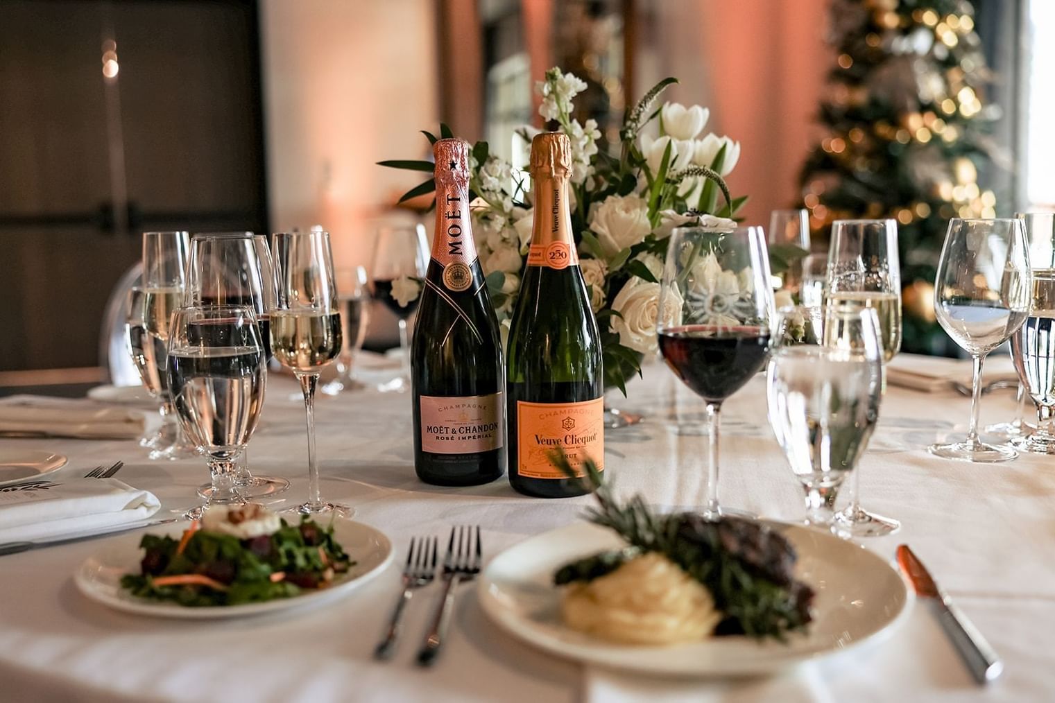 Close-up view of a Table setting at the Artisan Hotel