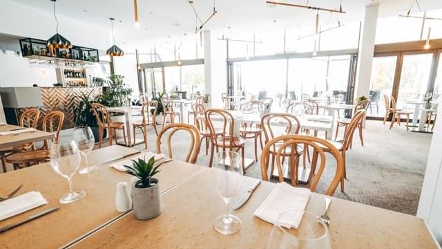 Seating area of Madison Kitchen & Bar at Mercure Charlestown