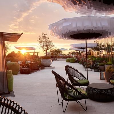 Dining area in Sotto Voce Lounge Bar at Falkensteiner Hotels