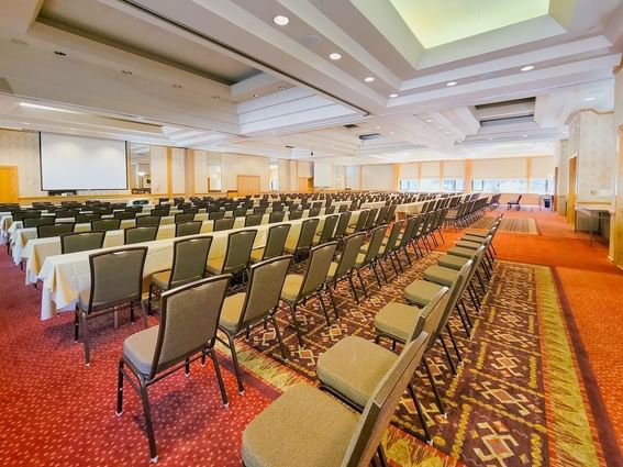 Full Mountain Ballroom set up in a classroom layout