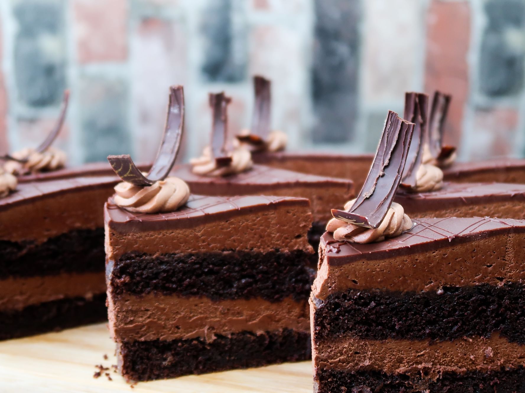Cakes in House of Chocolate Bakery at True Blue Bay Hotel