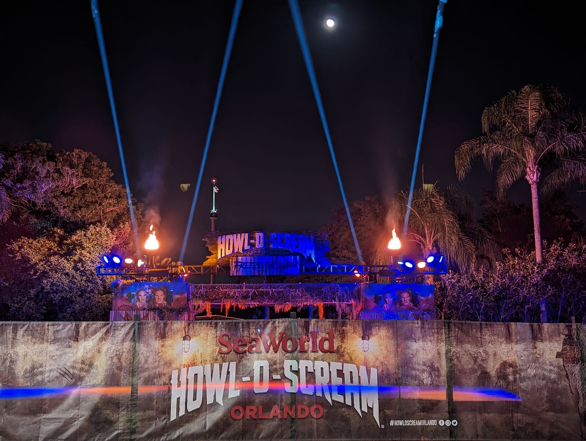 Exterior of SeaWorld Orlando's annual Howl-O-Scream event.