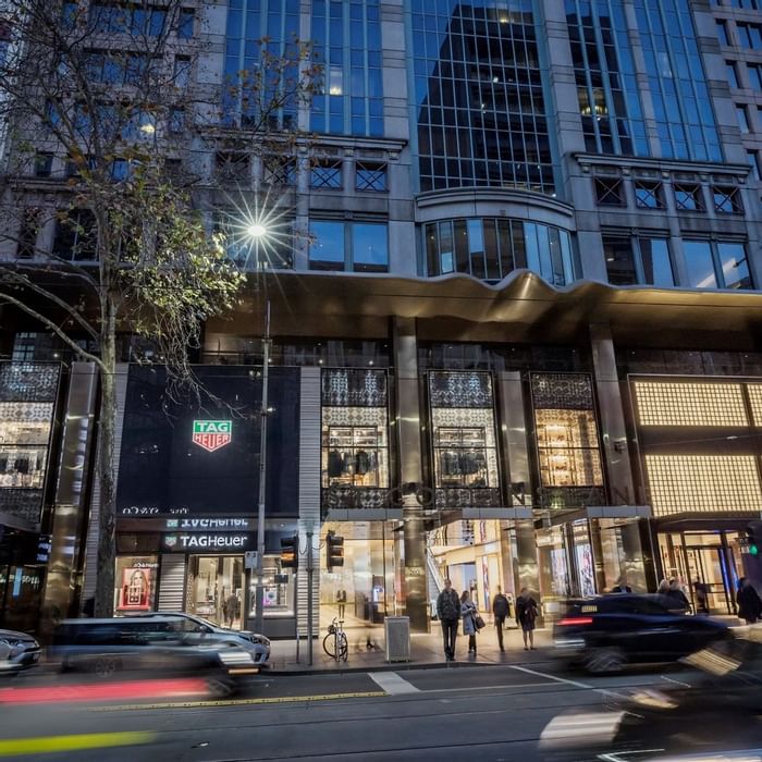 Exterior view of the Entrance at Novotel Melbourne on Collins