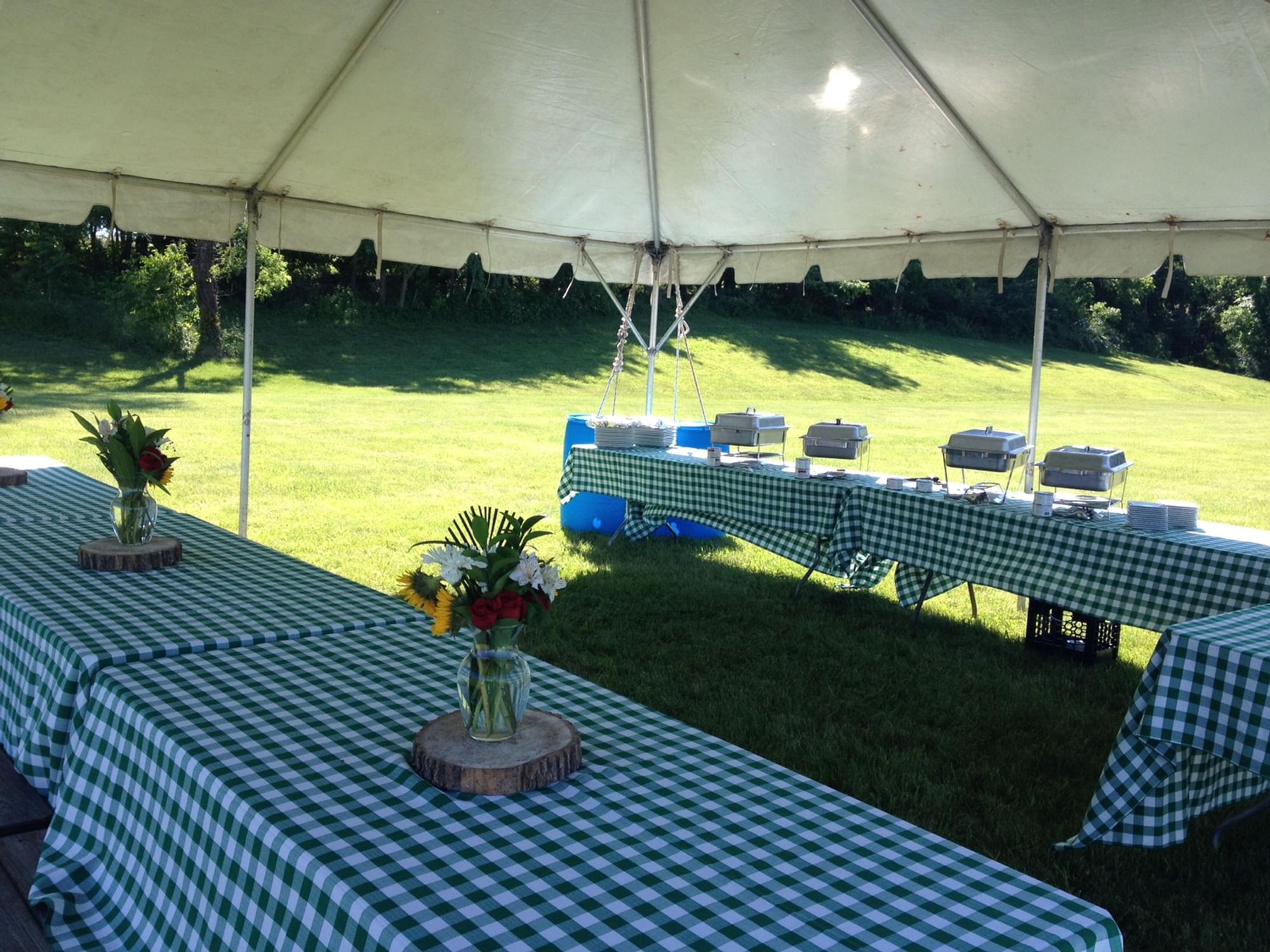 outdoor venue with tables
