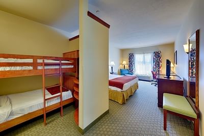 View of King Bunkbed Family Suite at Triple Play Resort Hotel