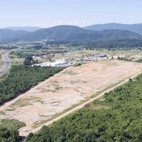 Aerial view of an empty land ready for construction