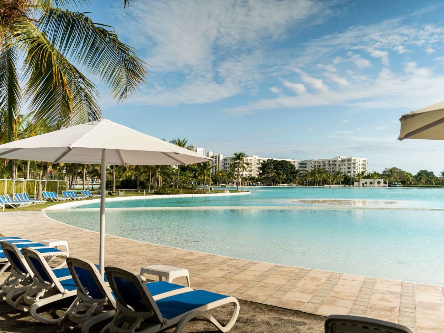 Cala Beach Club & Restaurant lounge by the largest saltwater lagoon in Central America.