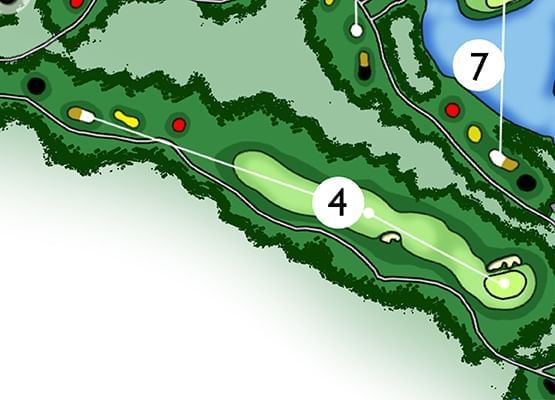 Sketch of 4th & 7th holes of the golf course at Chatrium Resort