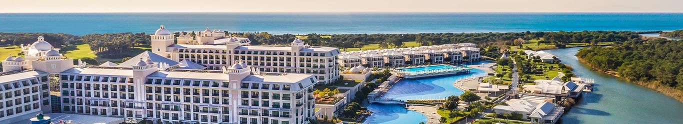 Distant exterior view at Titanic Deluxe Golf Belek