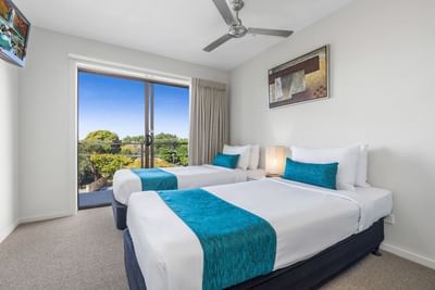 Two Bedroom Studio | Twin Beds | Serviced Apartments Brisbane | 