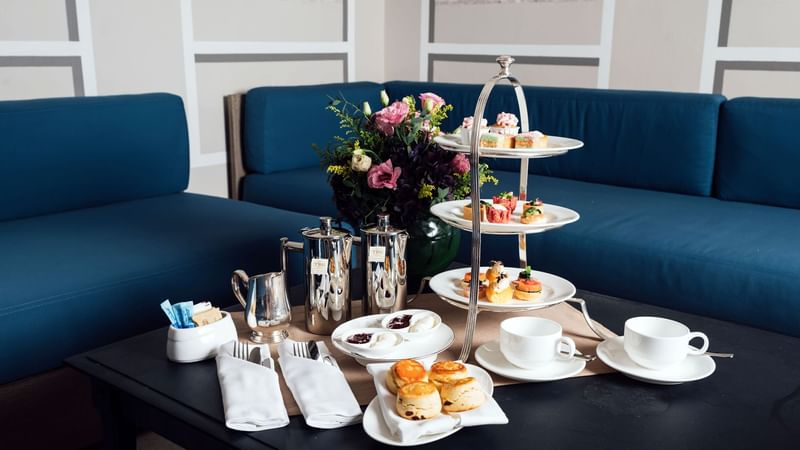 Afternoon tea platter served at Fullerton Group