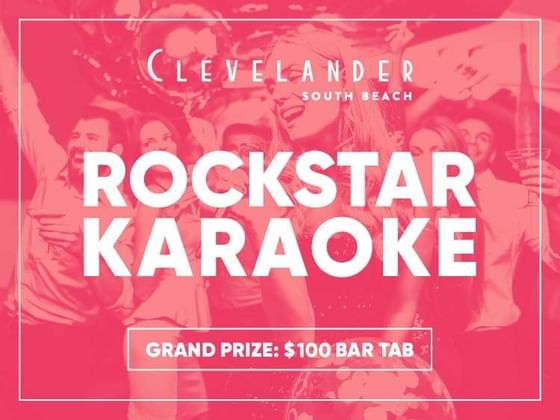 Rockstar Karaoke poster at Clevelander South Beach Hotel