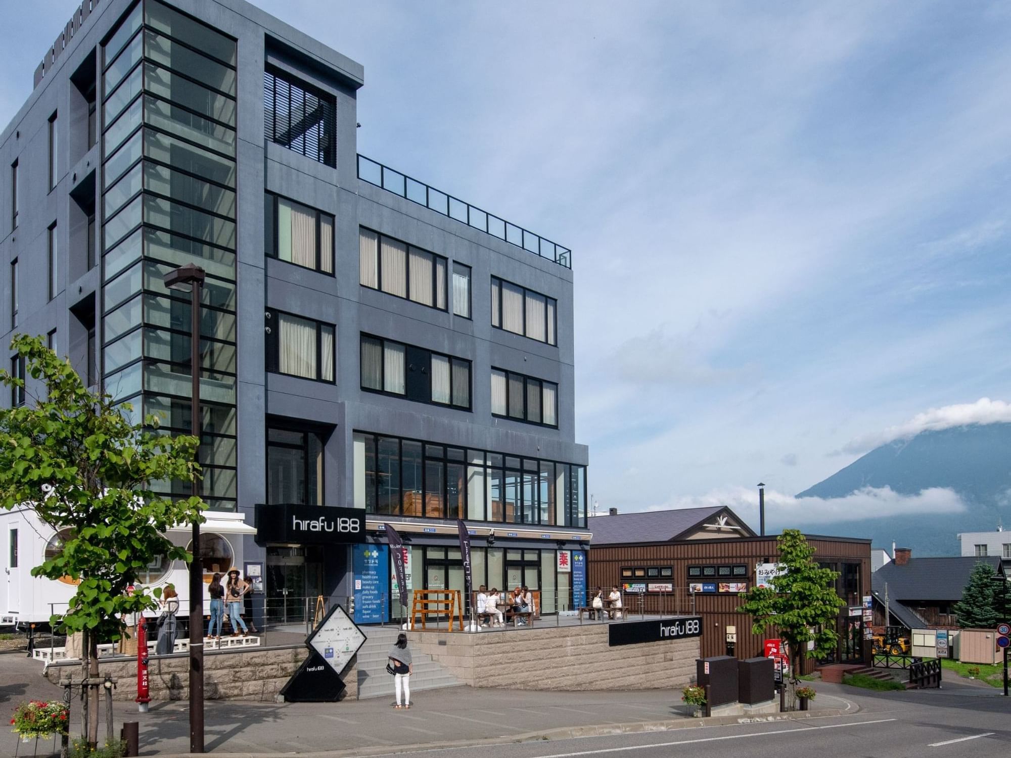 Exterior view of Sapporo drug store near Chatrium Niseko Japan