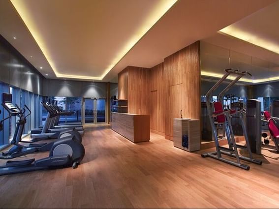 Exercise machines in the Gym at Carlton Hotel Singapore