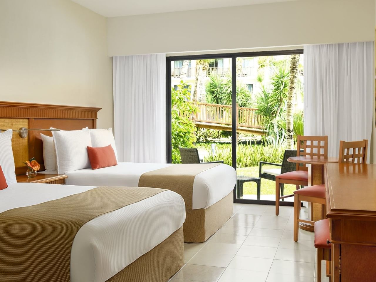 Superior Garden View Room with two beds at The Reef Coco Beach