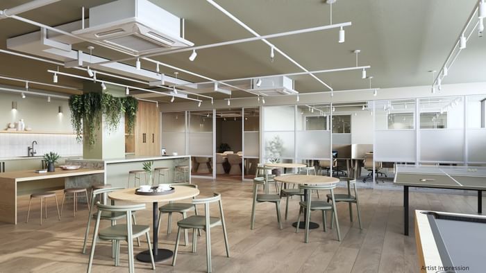 Dickson Village Apartments - Resident Kitchen and Coworking Space