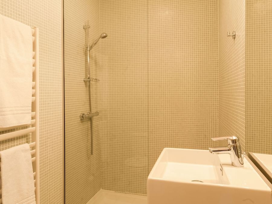 Bathroom vanity in bedrooms at Hotel O Gayot