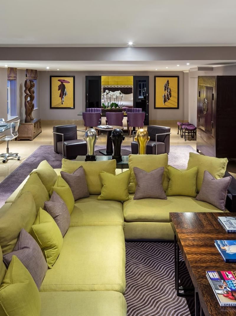 Lounge area in The Amarillo Suite at The May Fair Hotel London