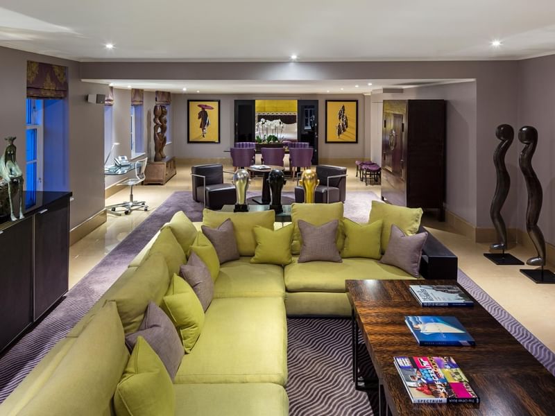 Lounge area in The Amarillo Suite at The May Fair Hotel London