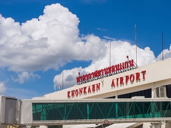 Top view of building at Khon Kaen Airport near Hop Inn Hotel