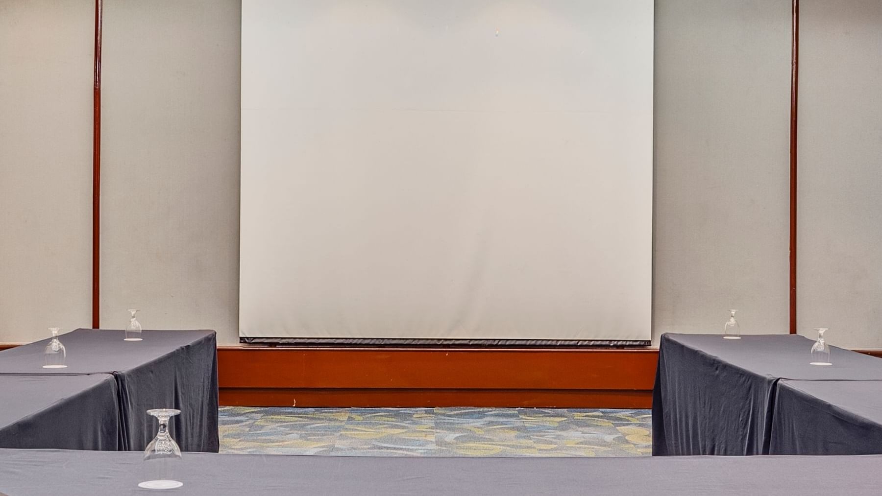 Projector screen in the meeting room at Fiesta Americana Hotels