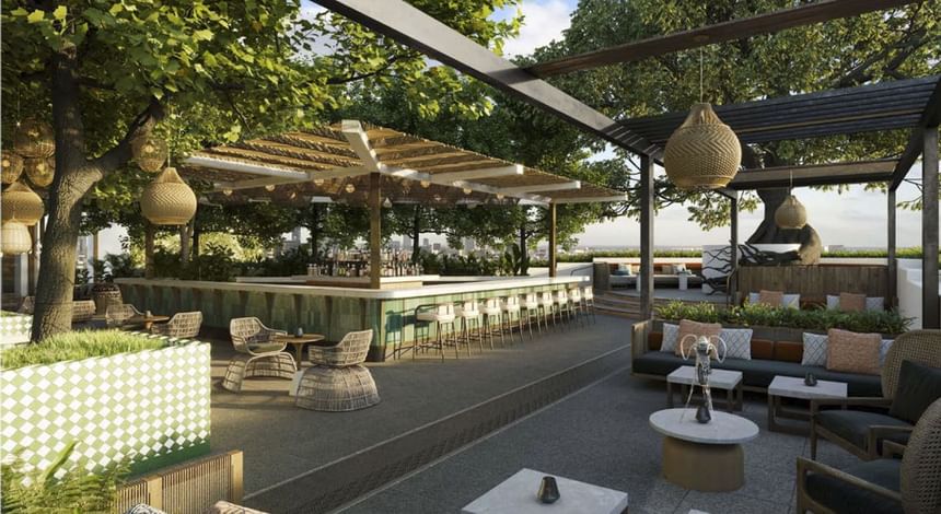 Outdoor Terrace table with chairs & sofa sets at Dream Doha