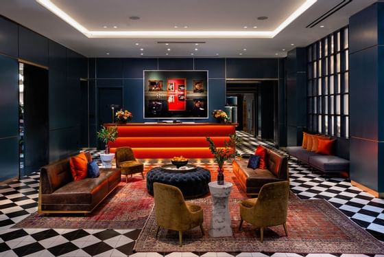 Lobby & lounge area near the Front Desk at Dream Nashville