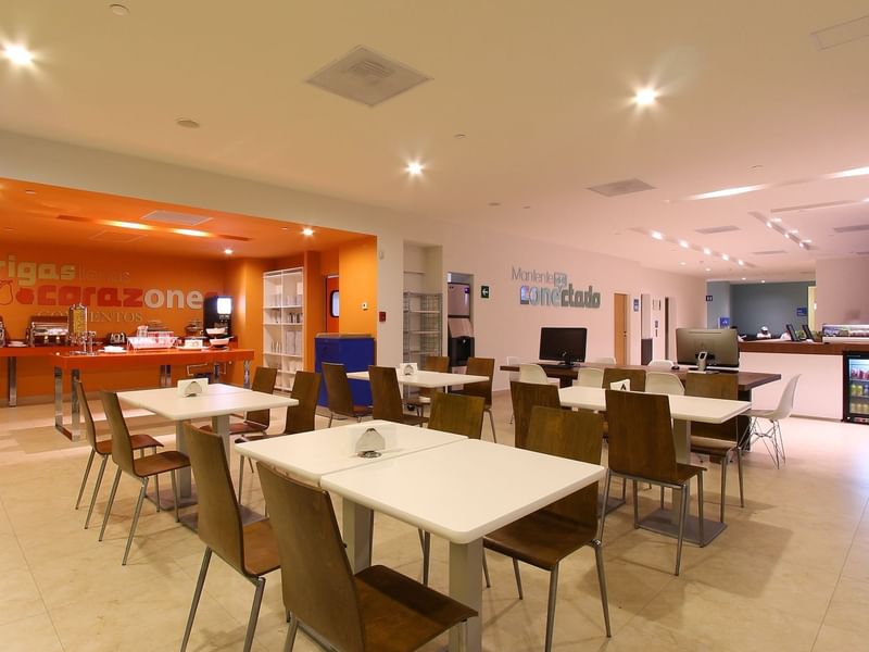 Dinning tables in the breakfast room at One Hotels