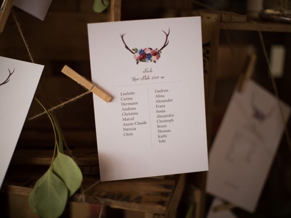 Tischkarten ...liebes Rot-Flüh - Hochzeit