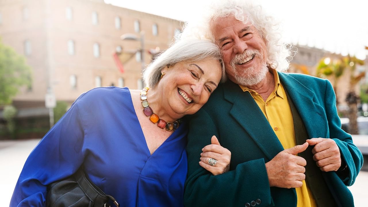 smiling senior couple