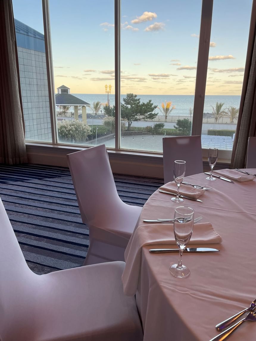 Ballroom with view of ocean