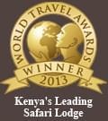 Logo of World Travel Awards at Amboseli Serena Safari Lodge