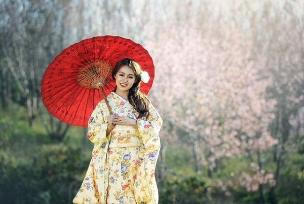 Lady in the Orlando Japan Festival near Lake Buena Vista Resort Village & Spa