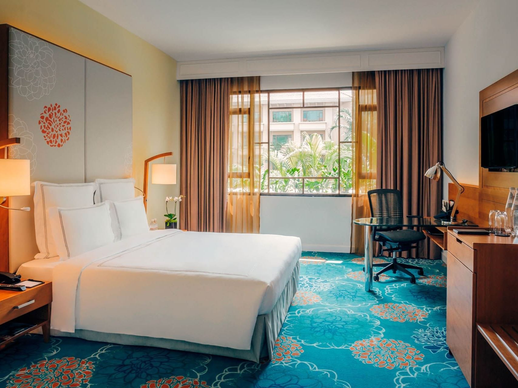 Bedroom interior of Premier Room at Paradox Singapore