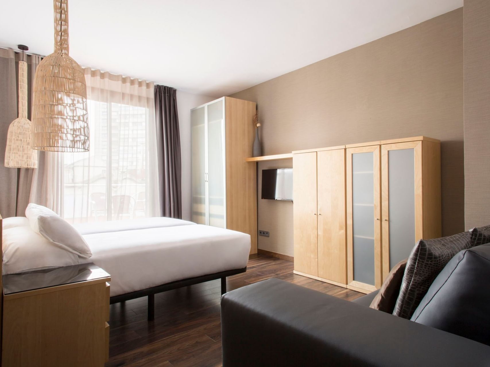 Interior of Standard Terrace room at Barcelona Apartment