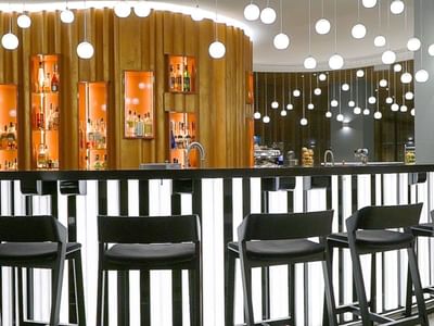 Bar counter of metro jazz bar & bistro at Metropol Hotel