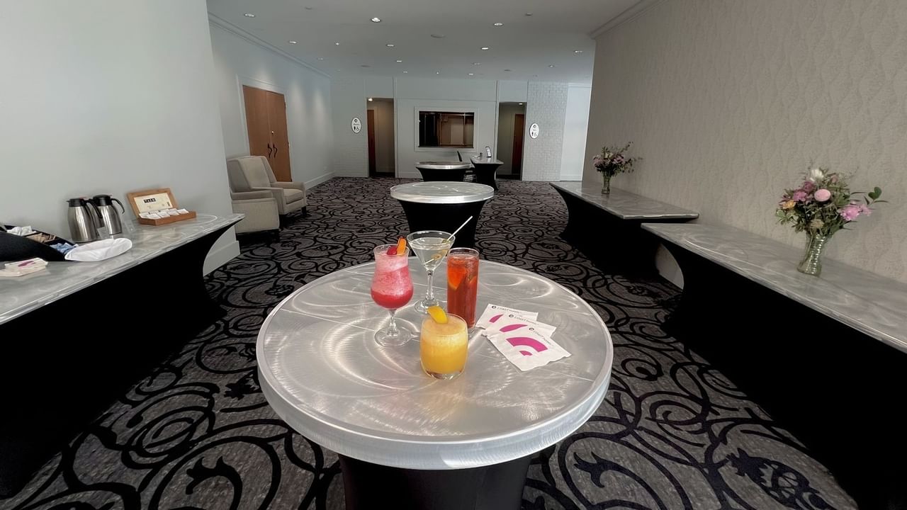 Foyer with assortment of cocktails