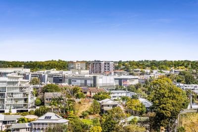 Sweeping views across Brisbane CBD to Mount Coot-tha.