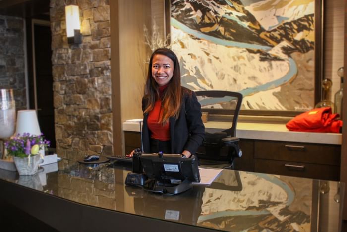 Headshot image of receptionist captured at Stein Eriksen Lodge