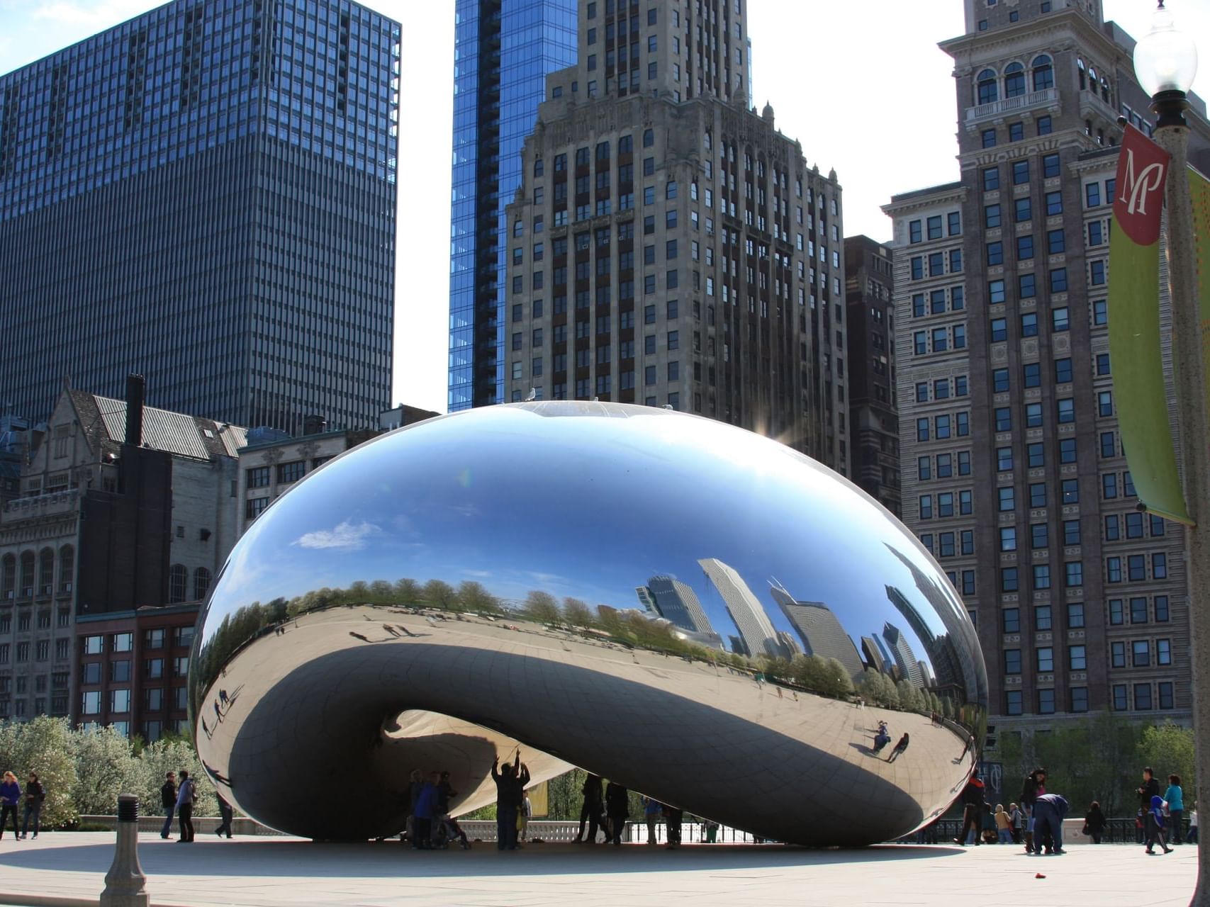 The exterior view of Millenium Park near Hotel Saint Clair