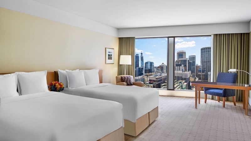 Executive Deluxe Twin Room with two beds at Fullerton Sydney