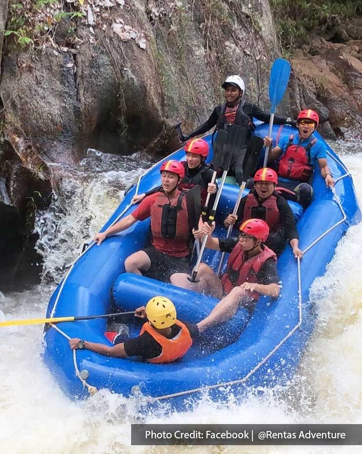 A group of people were engaging in a white-water rafting activity - Lexis Suites Penang