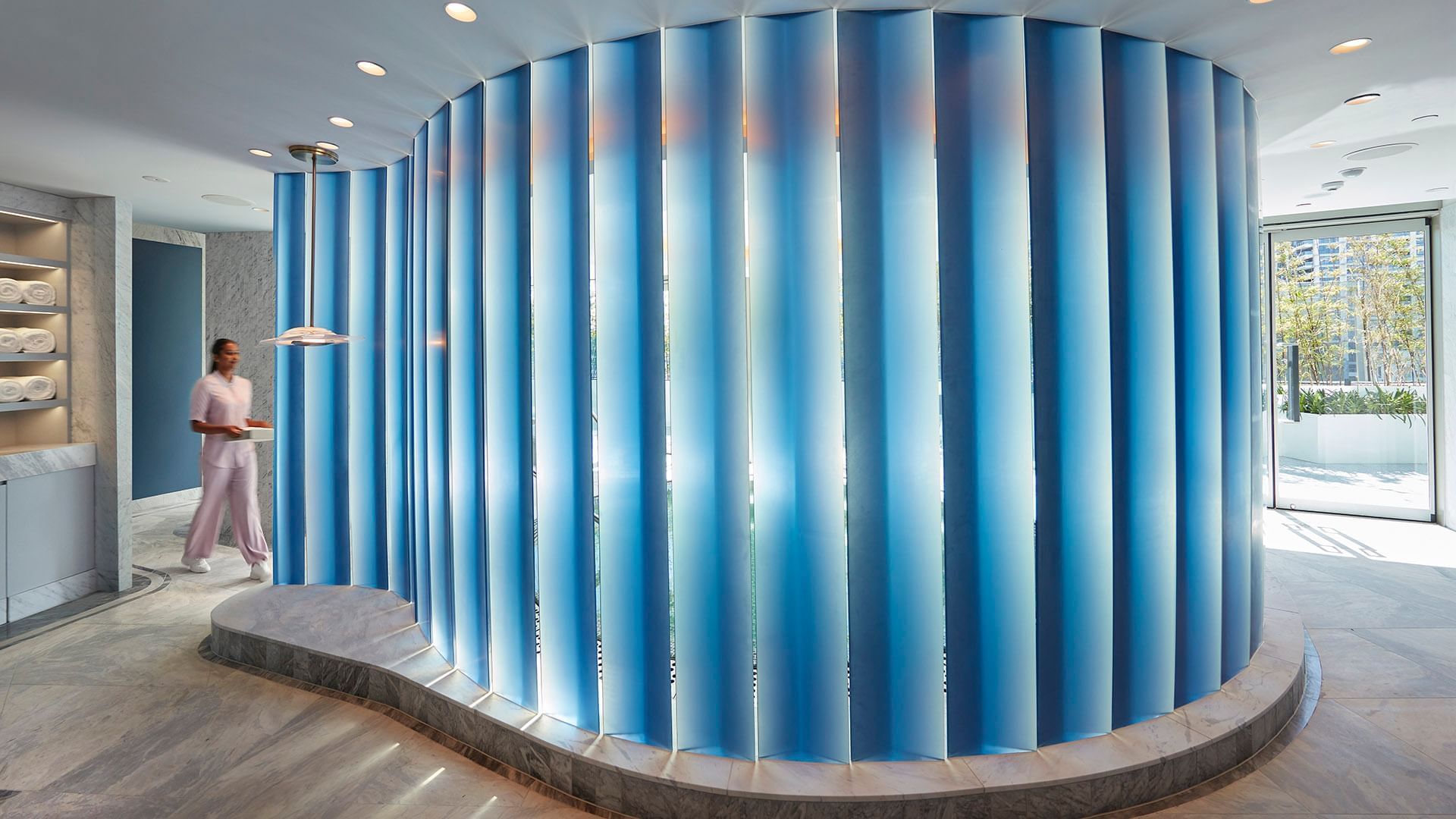 Wall interior of Crown Spa at Crown Towers Sydney