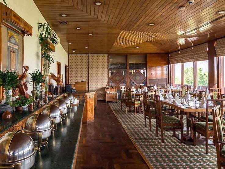 The Dining area in Dumani Restaurant at Gilgit Serena Hotel