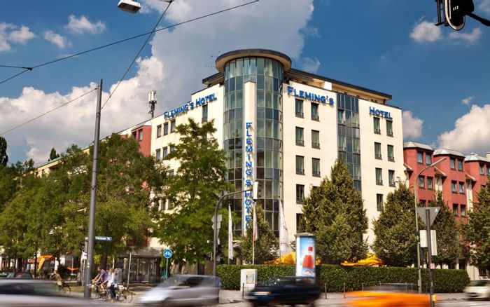 Exterior street view of Flemings Hotel Munchen Schwabing