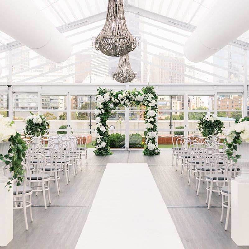 Wedding setup in Crown Aviary at Crown Hotel Melbourne