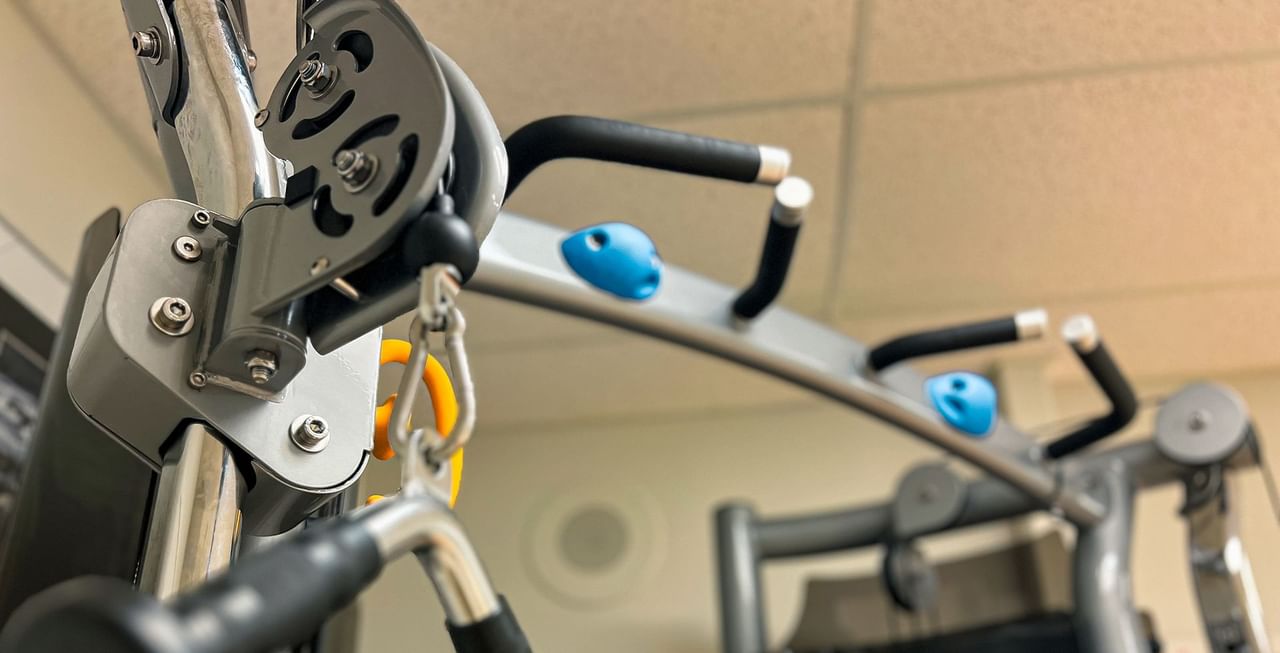 Fitness room with gym equipment